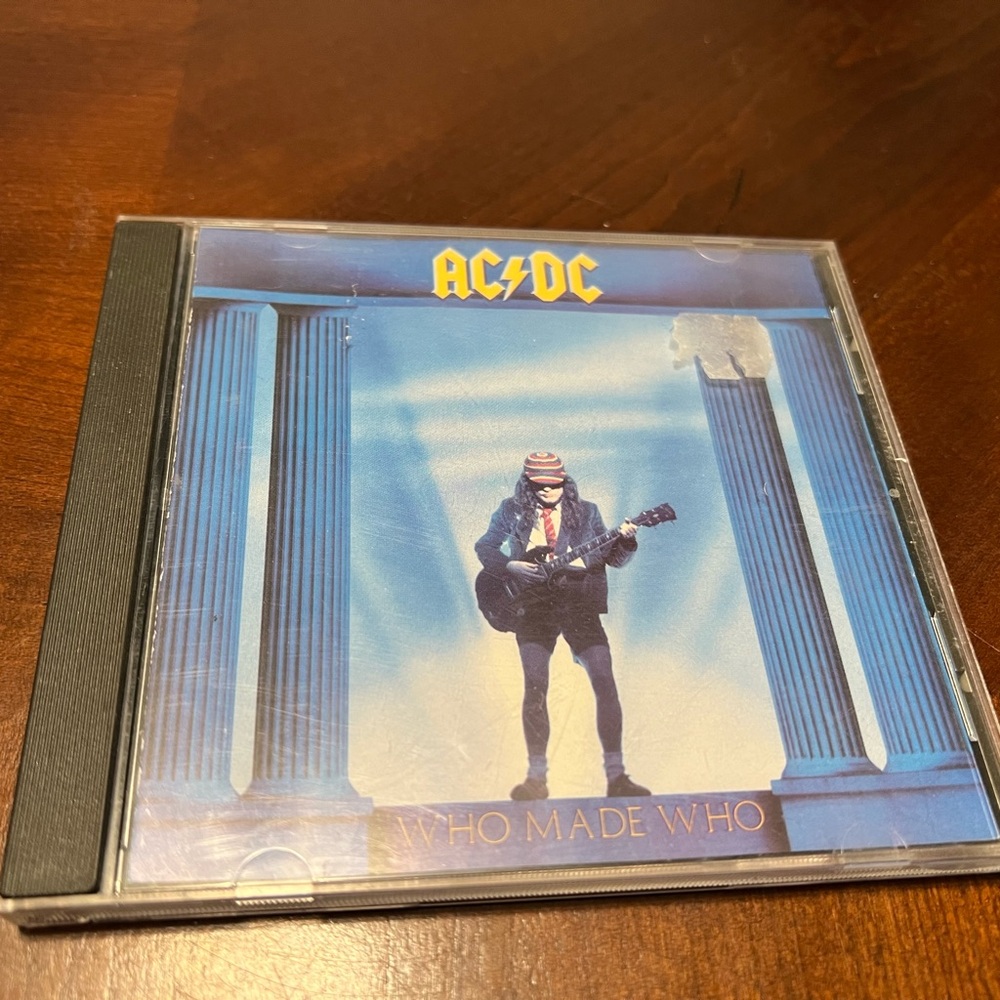 AC/DC 'Who Made Who' CD with Blue and Black Cover